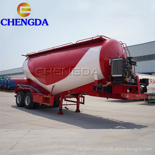 Chengda 54000kg مسحوق المسحوق المنقولة Q235 الكربون الصلب الأسمنت نصف مقطورة للبيع